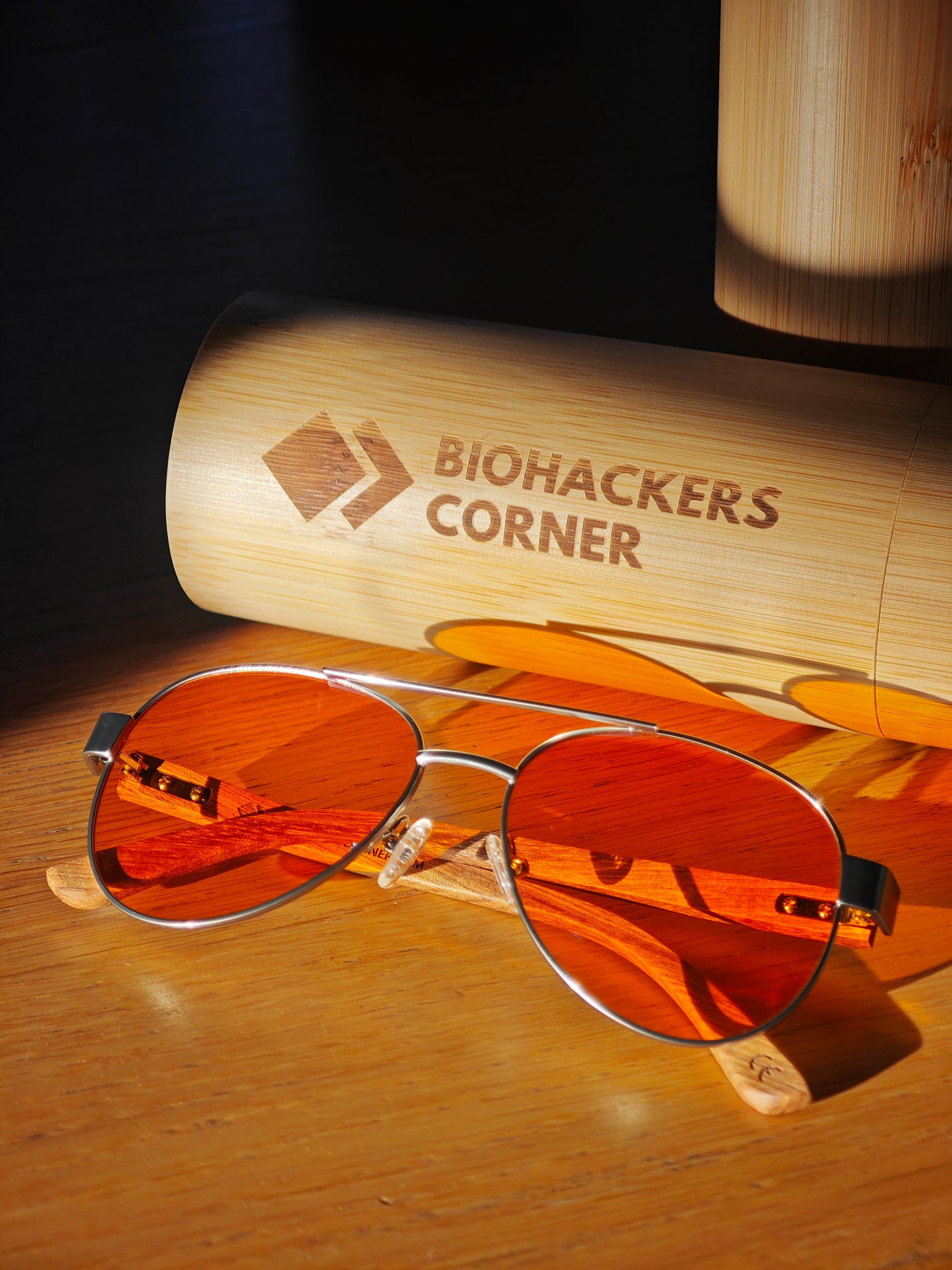 Blue Light Blocking Glasses | Wooden Aviator