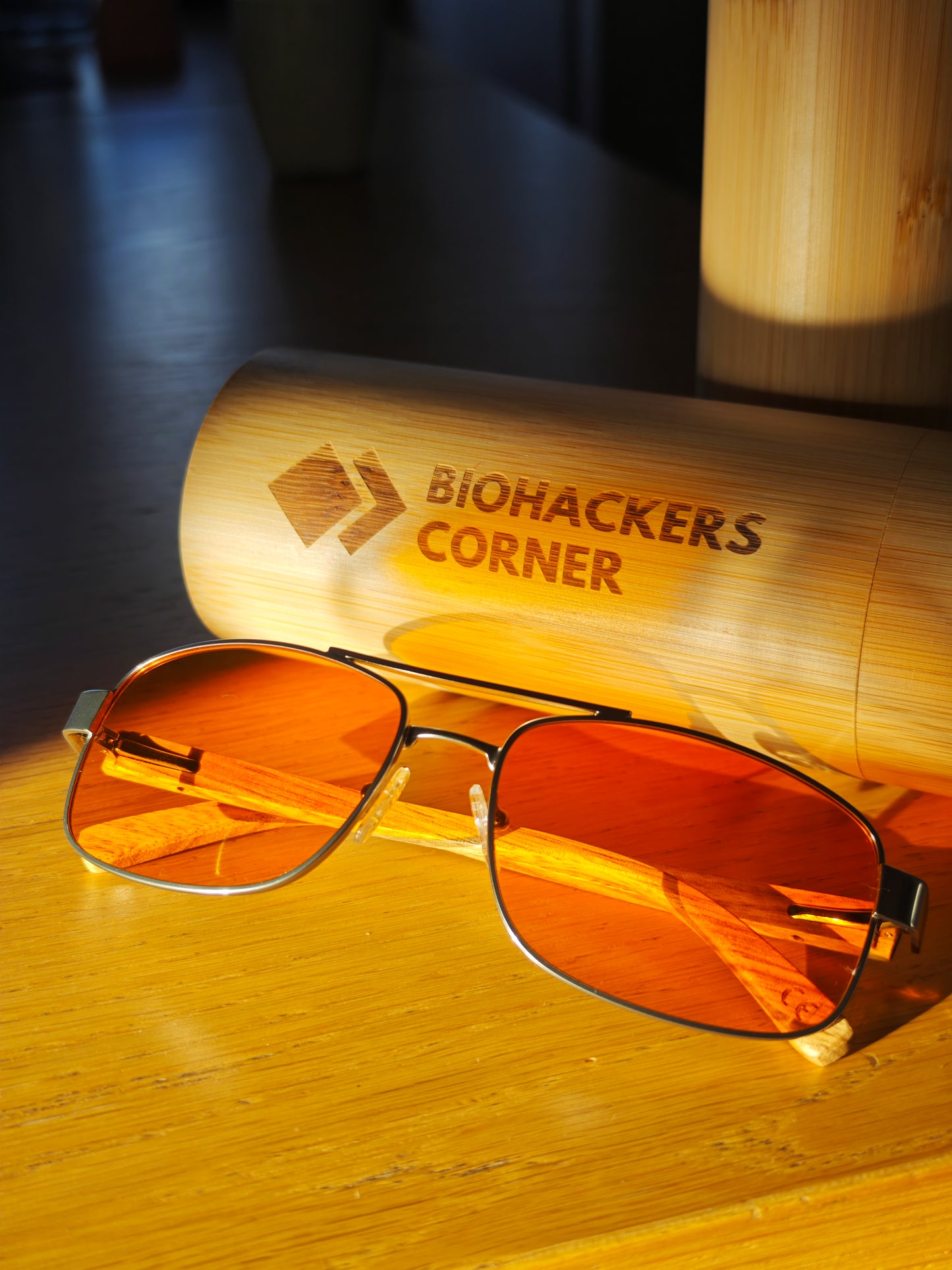 Blue Light Blocking Glasses | Wooden Aviator